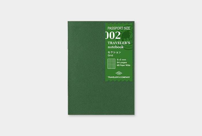 TRAVELER'S notebook Refill-Passport Size- Grid Notebook — Two Hands Paperie