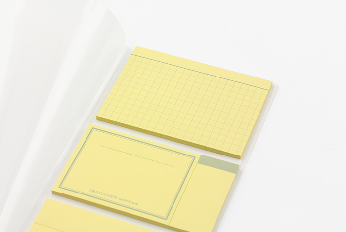 Place the Post It in your Midori Traveler's Notebook so you can keep easy notes. 
