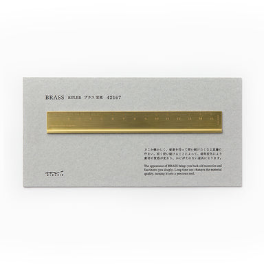 TRAVELER'S COMPANY Brass Ruler- use as a book mark in your TRAVELER'S notebook. 
