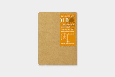 TRAVELER'S notebook passport size kraft file- a necessary addition to any Traveler's notebook- store receipts, postage stamps, and notes.