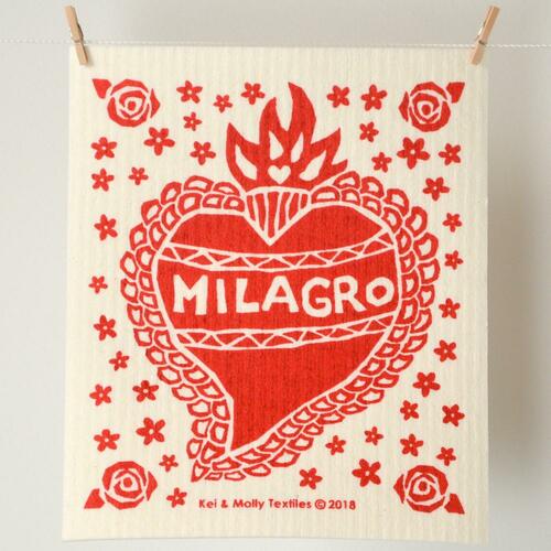 Kei & Molly European Sponge Cloth- Milagro Heart