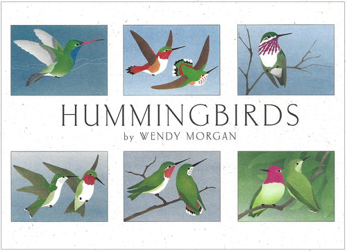 Crane Creek Graphics Hummingbirds Notecard Folio- set of 12 cards and envelopes