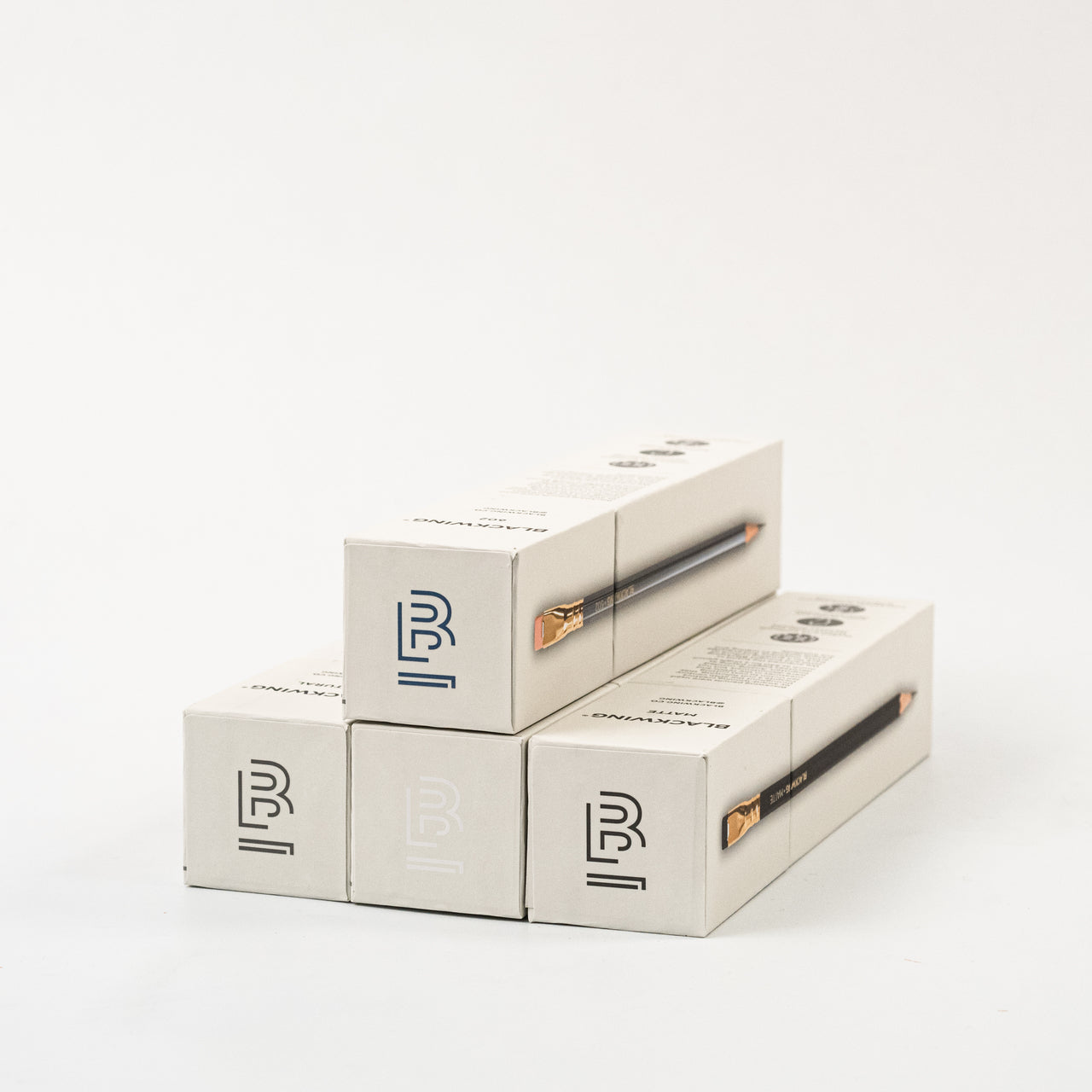 Blackwing pencil boxs stacked