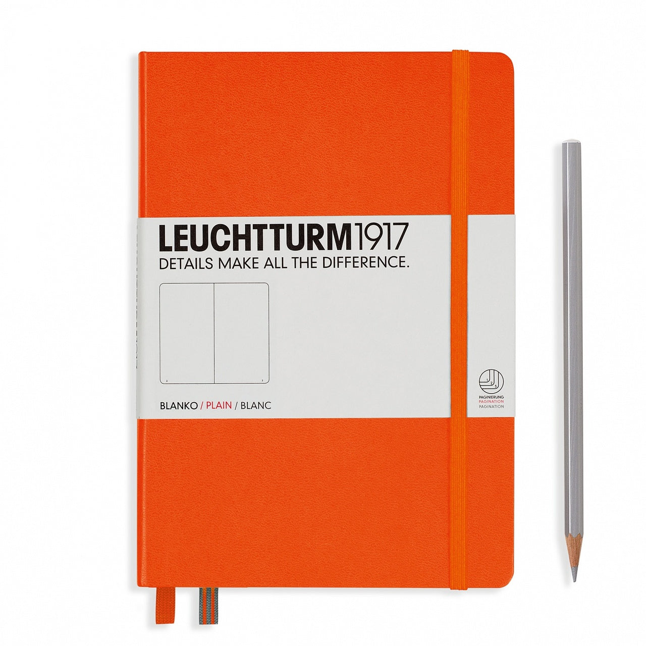 Leuchtturm1917 Plain A5 Size Notebook- Orange