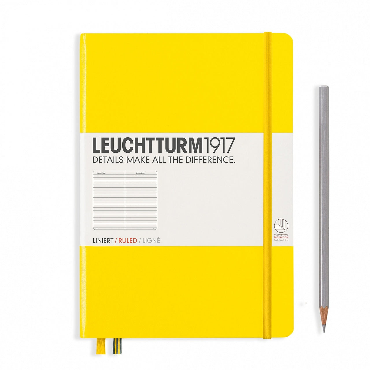 Leuchtturm1917 A5 Medium Hardcover Ruled Notebook - Black
