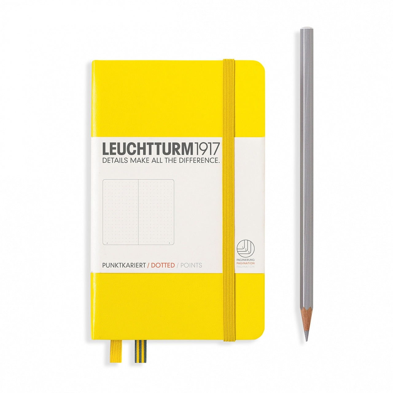 Leuchtturm1917 Dotted A6 Pocket Size Notebook- Lemon Yellow