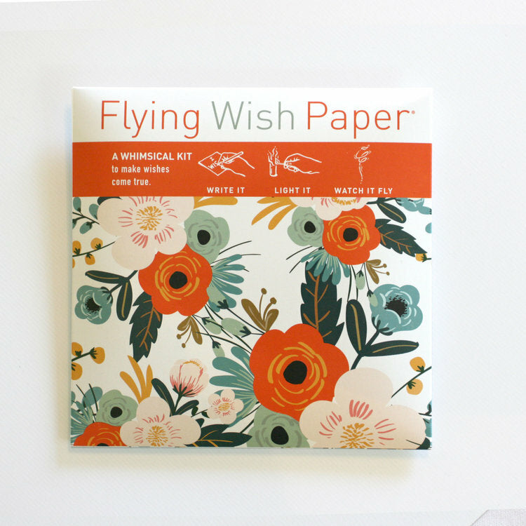 Flying Wish Paper - Write it., Light it, & Watch it Fly - CHERRY BLOSSOMS -  5 x 5 - Mini Kits