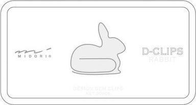 Enjoy these fun Midori D-Clips in the shape of a rabbit.  Box contains 30 clips in a single design. 