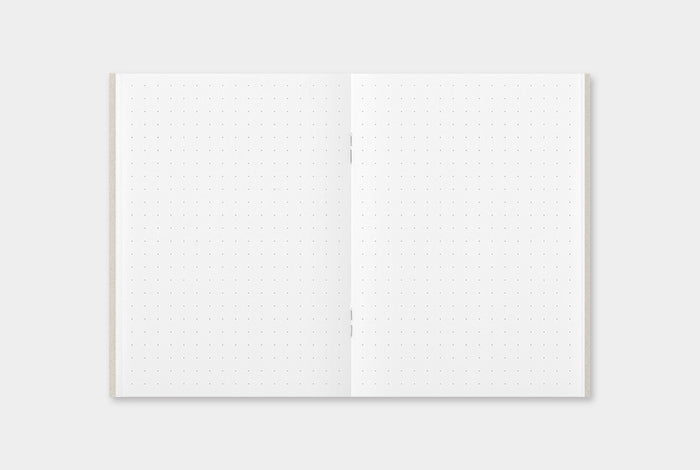 The paper in the Dot Grid refill is the standard, smooth MD paper that is found in other TRAVELER'S notebook refills, with a white finish. 