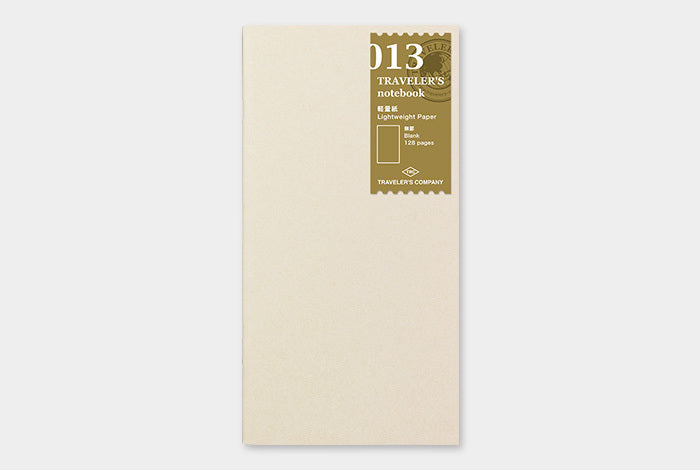 The TRAVELER'S notebook Light Paper Refill features light weight paper that is great for fast note taking. 