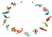 The Handmade Lokta Paper Sea Life Garland features colorful sea creatures- fish, octopods, and sea turtles sewn together by a Nepalese women's cooperative. 