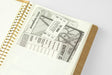 Paper Pocket Notebook measures approximately 8 1/2 inches tall by 5 inches wide. 