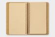 Spiral Ring Notebook- Kraft Paper Vertical A6 Slim is bound with gold rings and features a cover made of hearty kraft stock ready and waiting for personalization. 