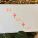 Letterpress – DIY Holiday Cards Class Sample "FA LA LA!"