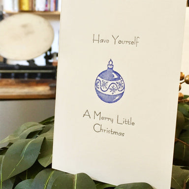 Letterpress – DIY Holiday Cards class sample - "Have yourself a Merry Little Christmas"