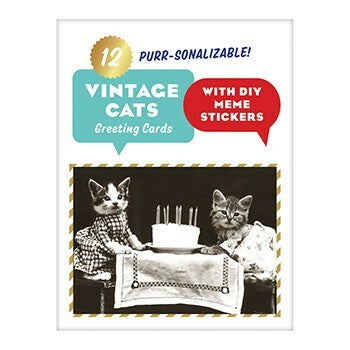Vintage Cats DIY Greeting Card Folios from Galison feature adorable cats in vintage photographs. 
