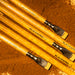Ferrule and eraser clip are gold on teh new Blackwing Volume 3 Ravi Shankar pencil.