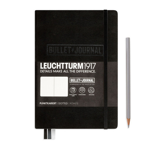 Leuchtturm1917 Bullet Journal Medium (A5) Hardcover- Dotted- Black