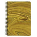Yellow Marbled Make My Notebook spiral bound notebook using Fair Trade Certified, handmade marbled paper made by a rural women's cooperative in Bangladesh. 