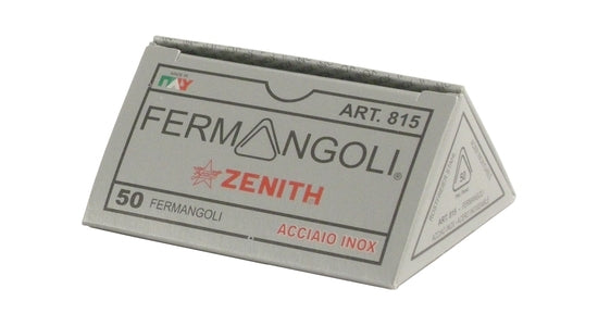 Zenith Italian Fermangoli Paper Clips- box of 50. Another Italian innovation!  Use the Fermangoli Italian paper clip instead of a staple.