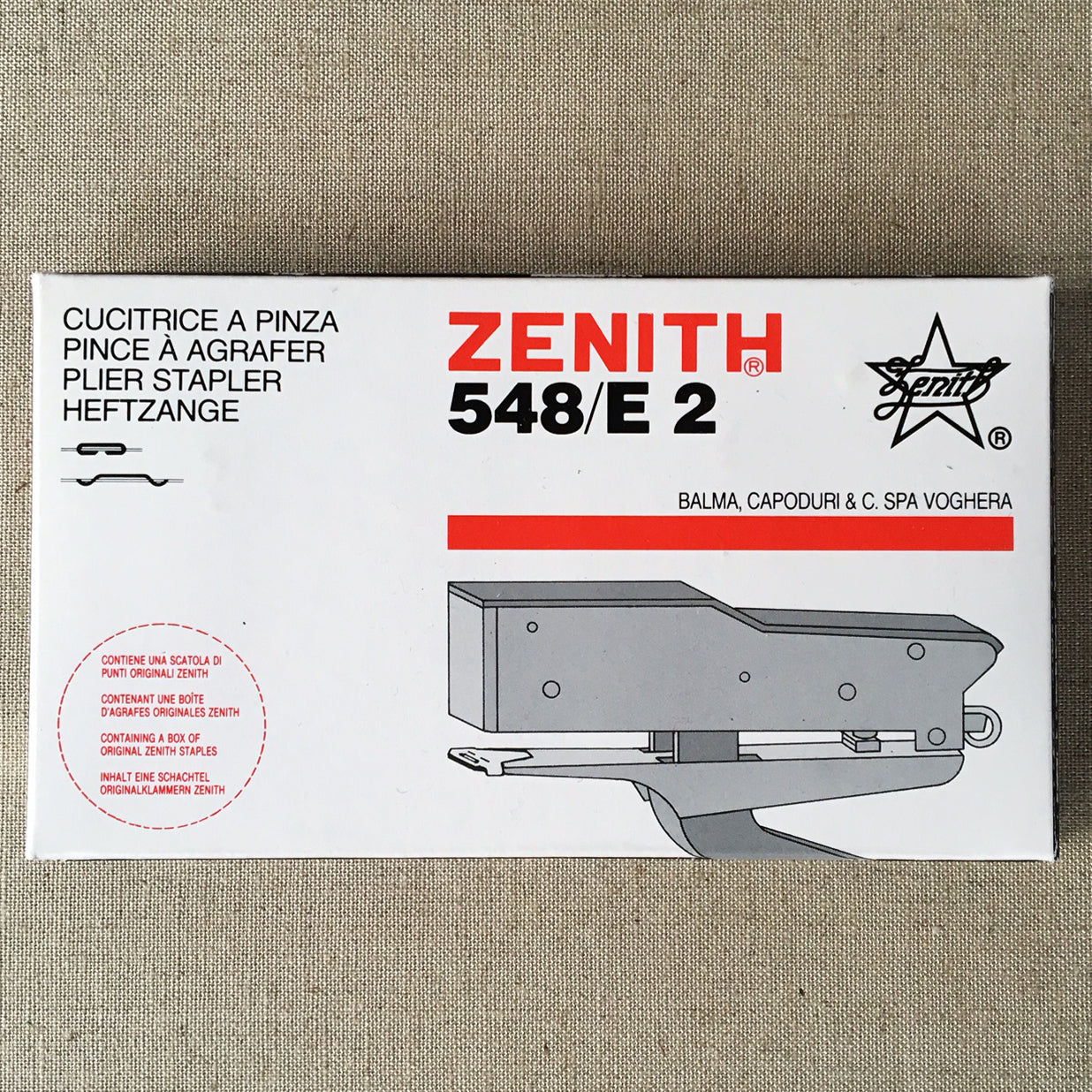 Zenith 548/E 2 Plier Stapler- "Aluminum"